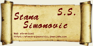 Stana Simonović vizit kartica
